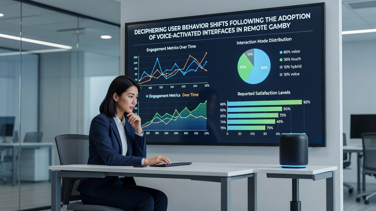 User interacting with voice commands on a tablet during a remote gambling session