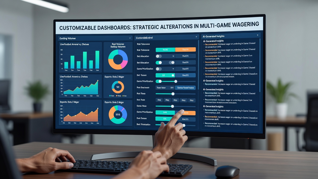 Customizable dashboard interface displaying real-time multi-game betting metrics and odds across sports