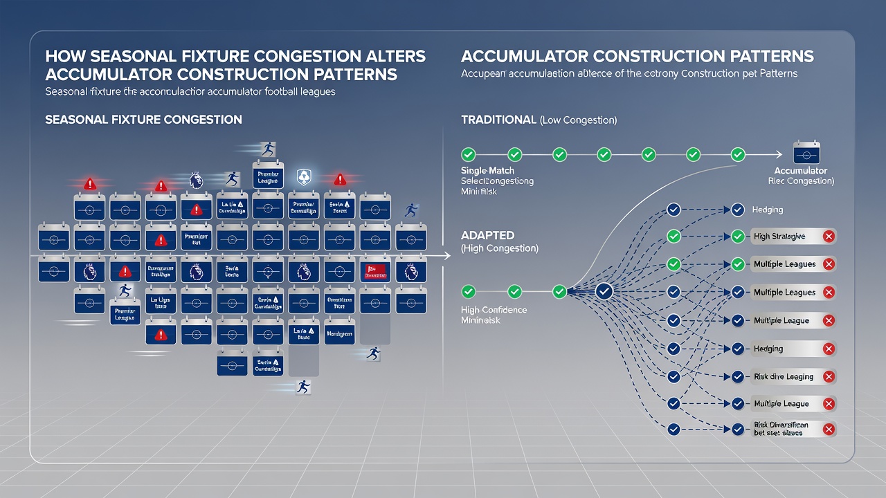 Bettors reviewing accumulator slips with fixture schedules displayed on screens