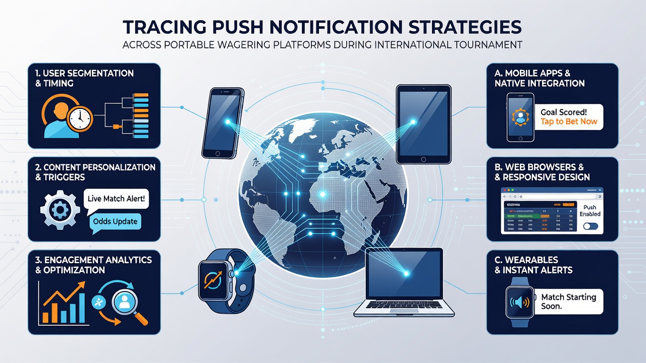 Analytics dashboard showing push notification performance metrics across different tournament phases
